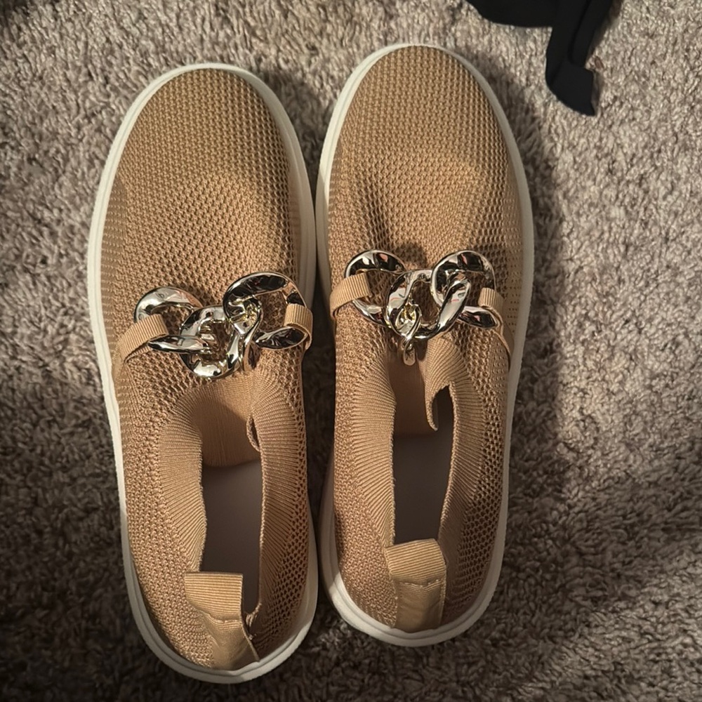 Stylish Tan Slip-On Sneakers